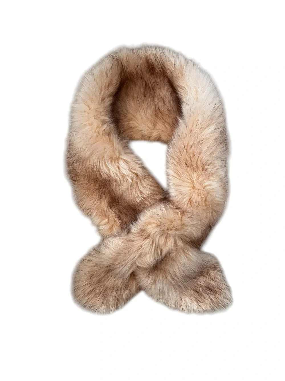 Ivory Faux Fur Wrap Stole Shawl Formal Evening Bridal